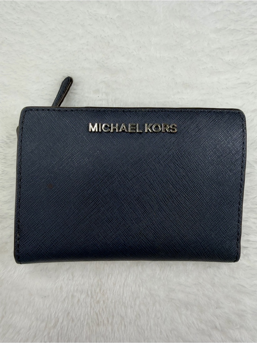 Michael Kors Women’s Navy Saffiano Zip-Around Wallet